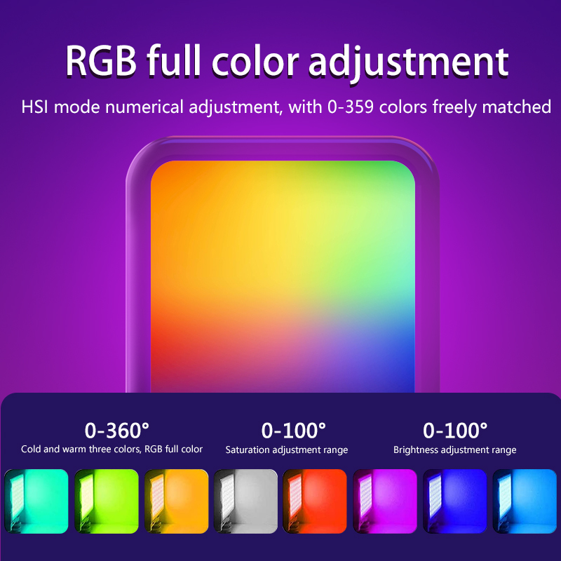 Luz LED RGB portátil W70RGB, l - Photography Videos Free reseña y precio