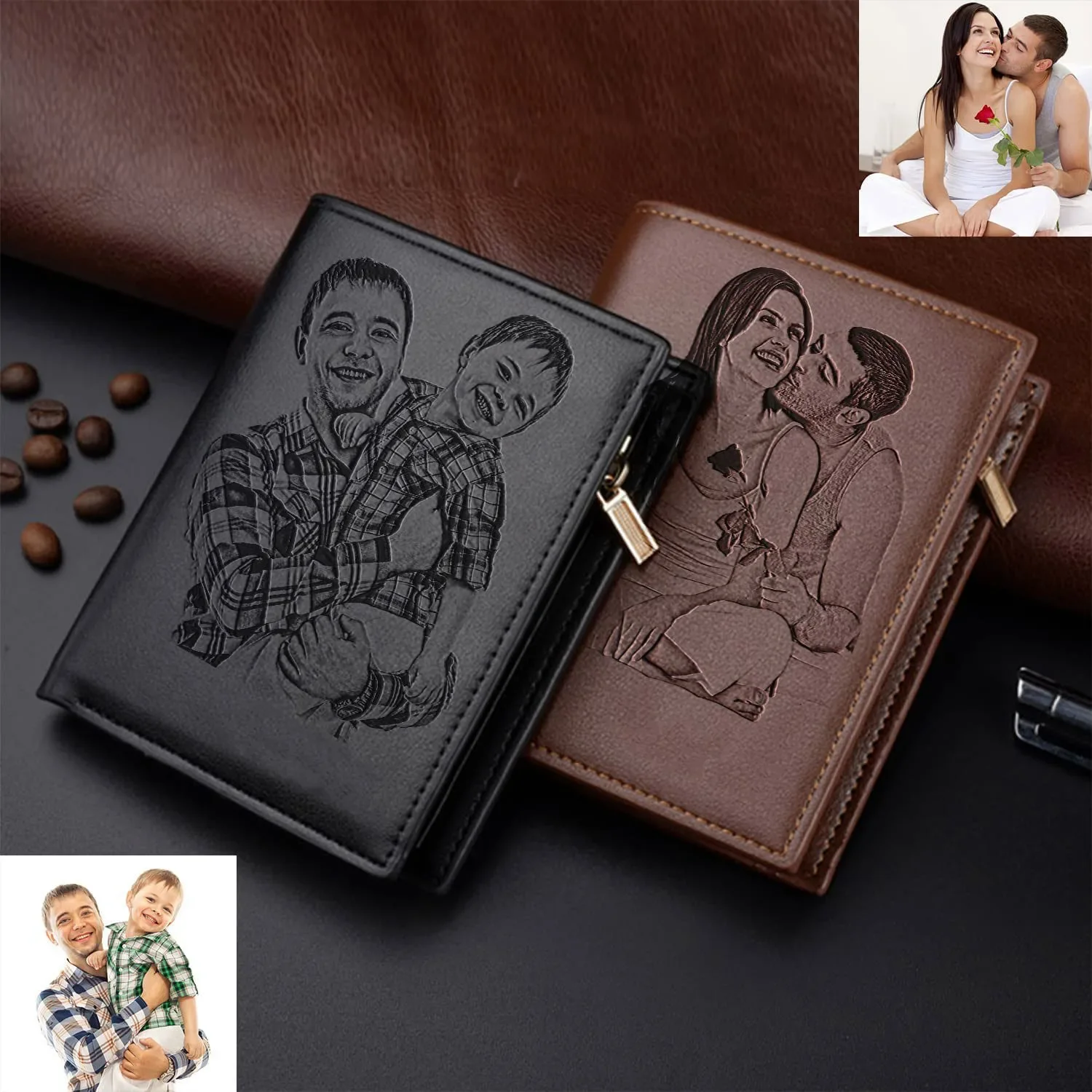 Cartera con foto de hombre gra - Photographic Memory reseña y precio